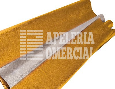 PAPEL FANTASIA P/REGALO METALICO GOFRADO ORO